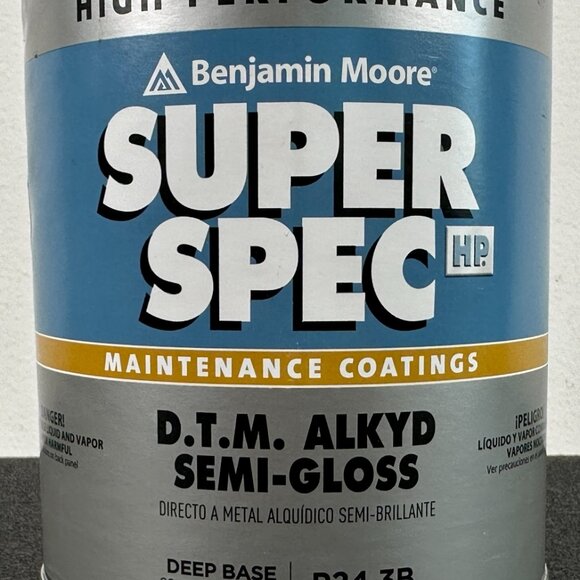 Benjamin Moore Super Spec HP DTM Alkyd Semi-Gloss Baked Cumin Color Oil Paint - Picture 2 of 5